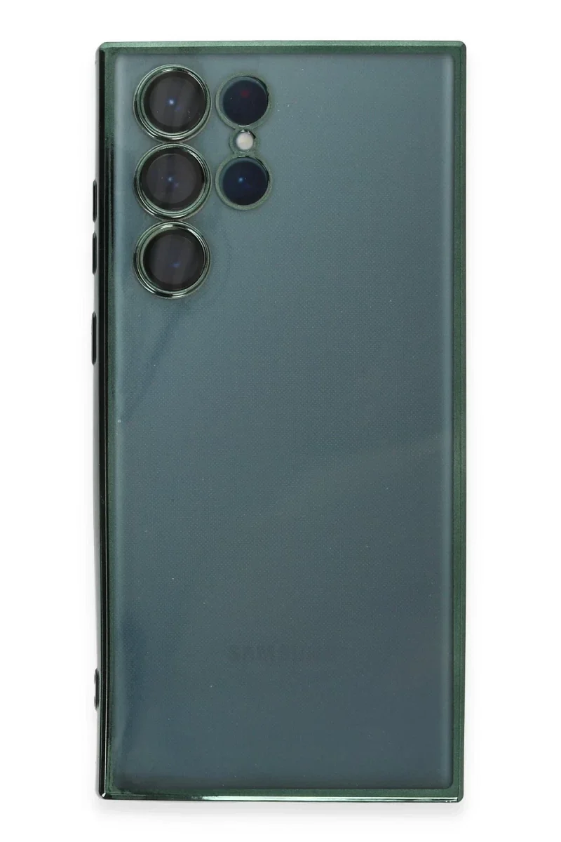 Samsung Galaxy S22 Ultra Kılıf Razer Lensli Silikon - Yeşil görsel 2