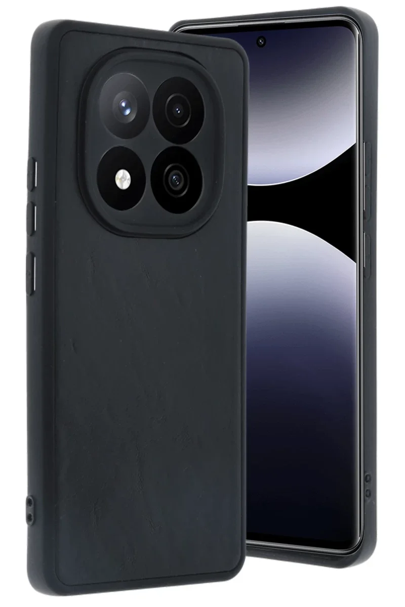 Xiao Red Note 14 Pro 5G Kılıf Aras Deri Kapak - Siyah