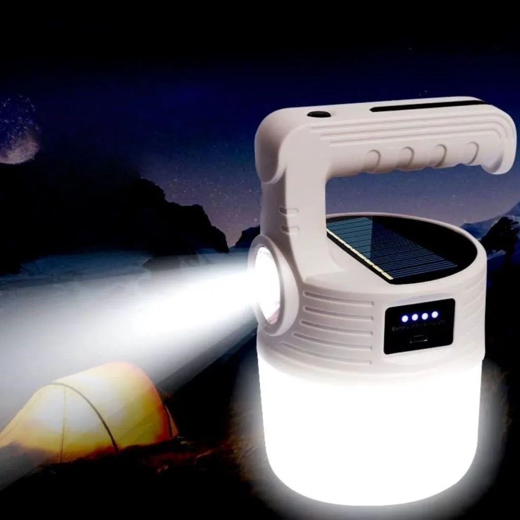 LED Güneş Enerjili Kamp Lambası–2000 Lümen Süper Parlak, 5 Aydınlatma Modlu,USB ile Şarj Edilebilir Dış Mekan,Asılabilir Torch El Feneri görsel 5
