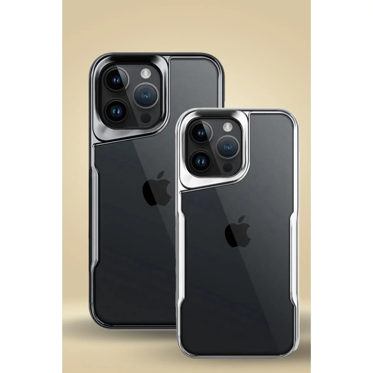 Apple İphone 15 Pro Kılıf Boyi Silikon Kapak - Siyah görsel 3