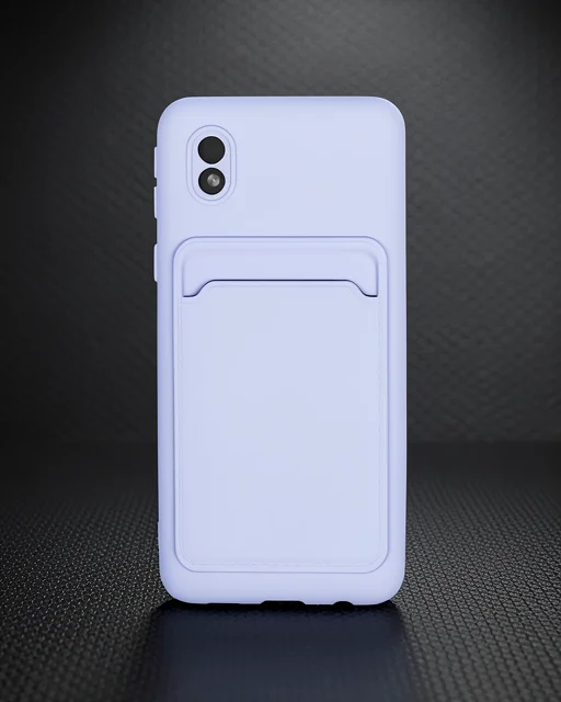 Samsung Galaxy A01 Core Kılıf Kelvin Kartvizitli Silikon - Lila
