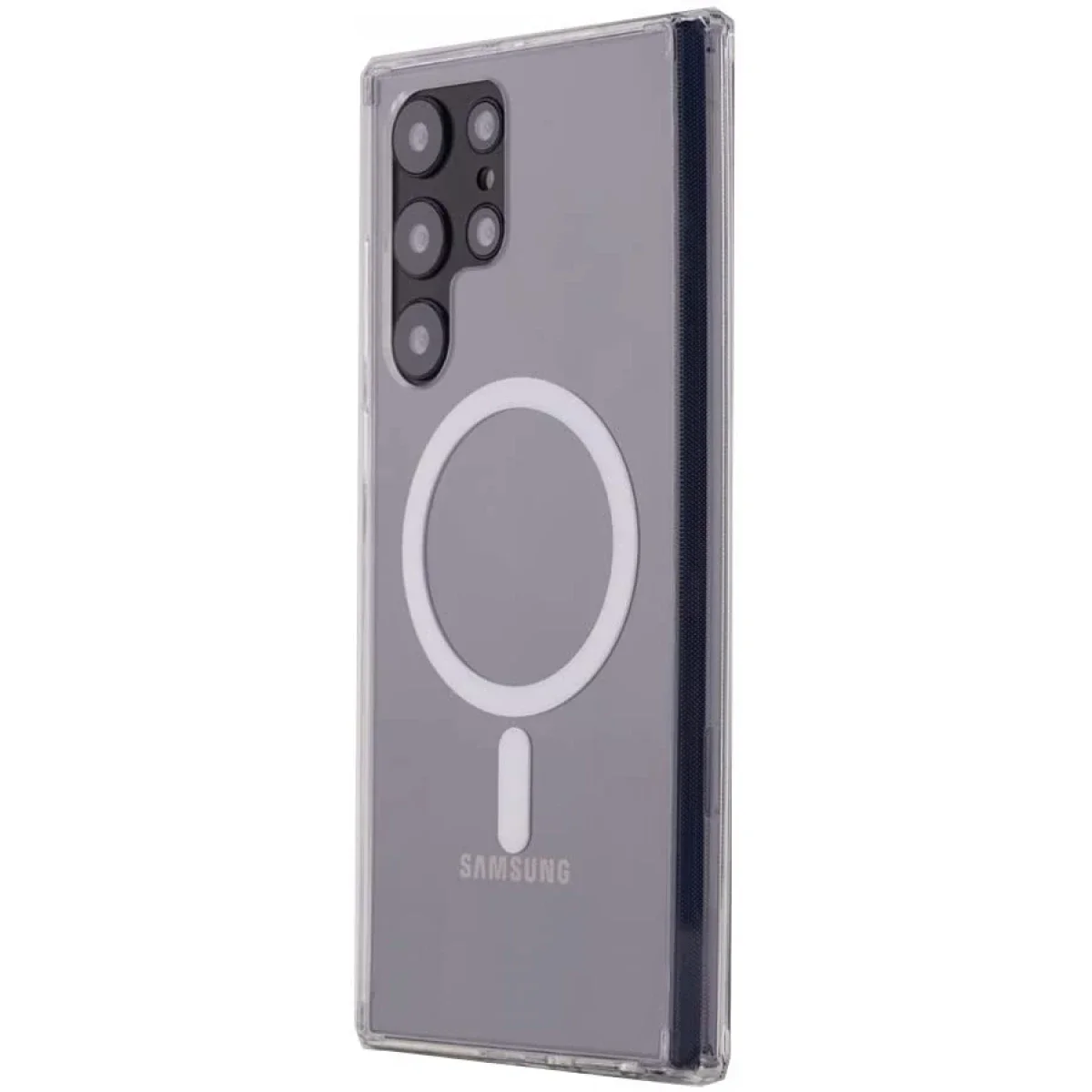 Samsung Galaxy S22 Ultra Kılıf Magneticsafe Şeffaf Silikon - Şeffaf
