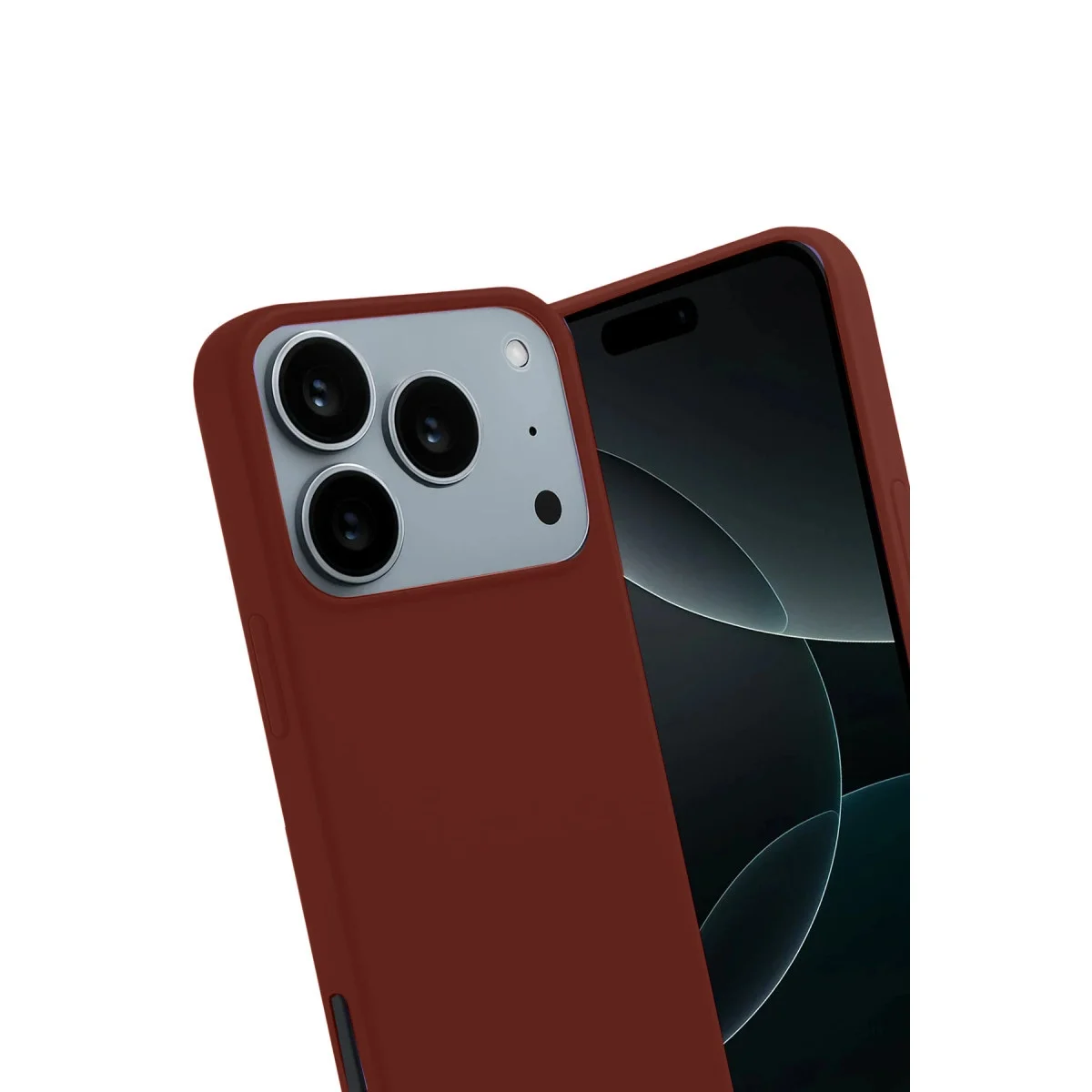 Apple İphone 17 Pro First Silikon - Bordo görsel 3