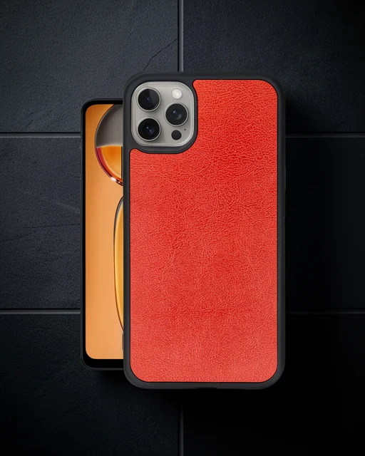 Apple İphone 15 Pro Kılıf Aras Deri Kapak - Kırmızı