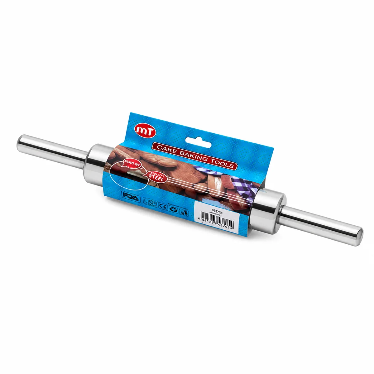 Çelik Hamur Merdane 21 cm (Toplam 40 cm) görsel 4