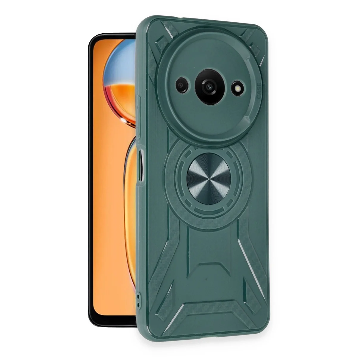 Xiaomi Redmi A3 4g Kılıf Lincoln Silikon - Koyu Yeşil görsel 2
