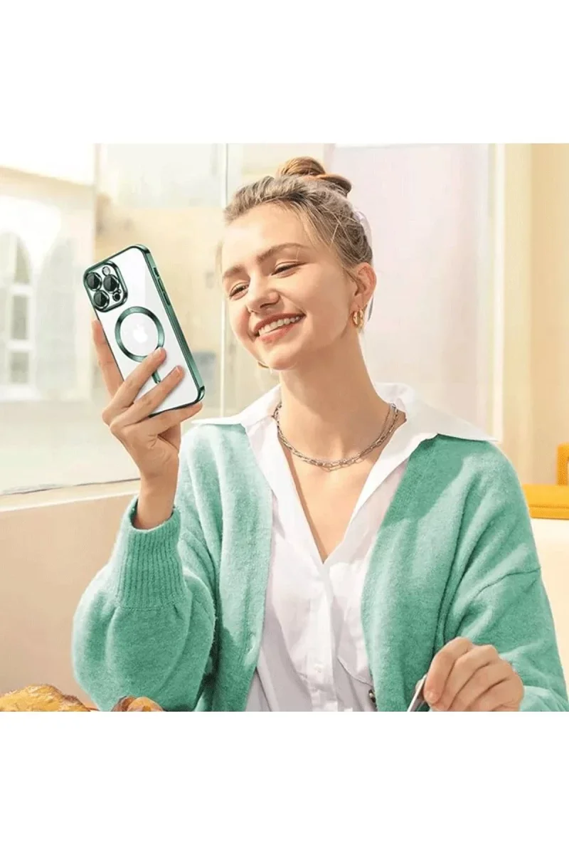 Apple iPhone 16 Pro Max Kılıf Kross Magneticsafe Kapak - Gümüş görsel 3