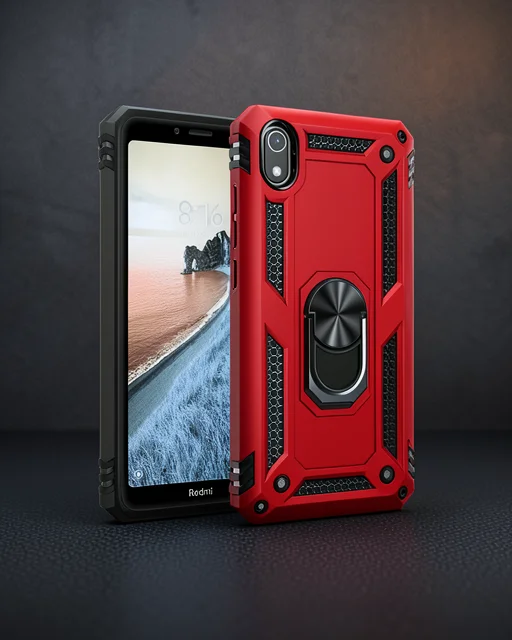 Xiaomi Redmi 7a Kılıf Sofya Yüzüklü Silikon Kapak - Yeşil
