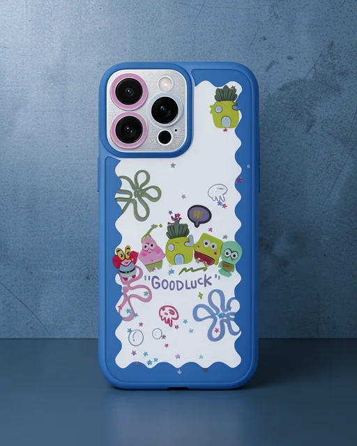Apple İphone 14 Pro Max Kılıf Sweet Desenli Silikon Kapak - Açık Mavi