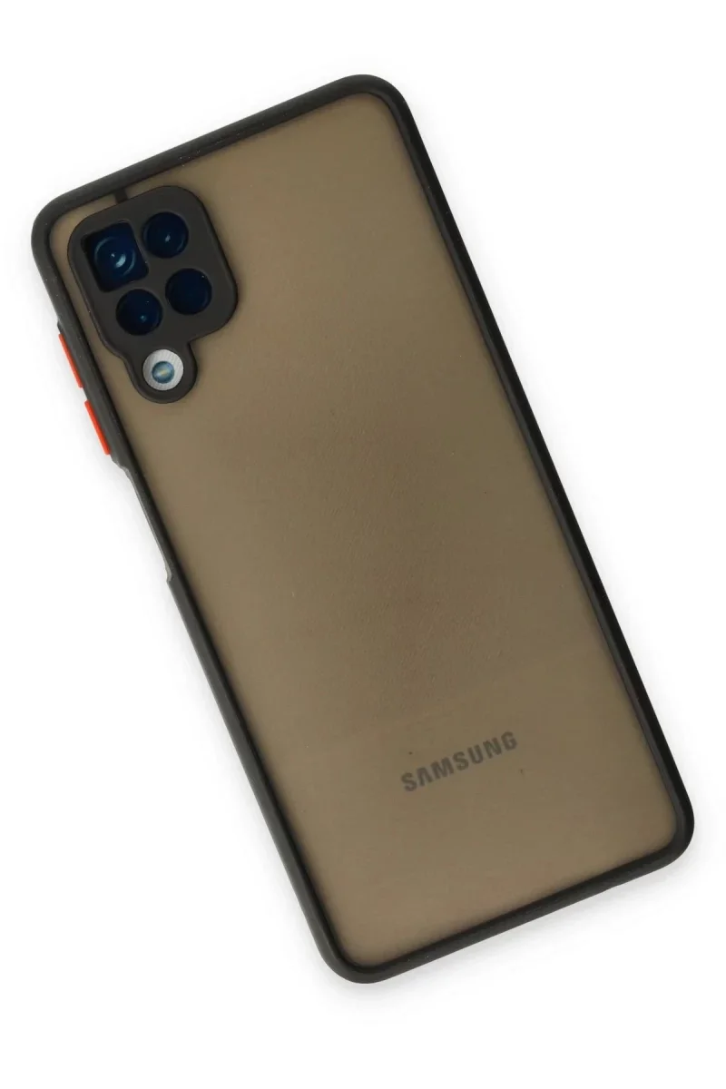 Samsung Galaxy A12 Kılıf Montreal Silikon Kapak - Siyah görsel 2