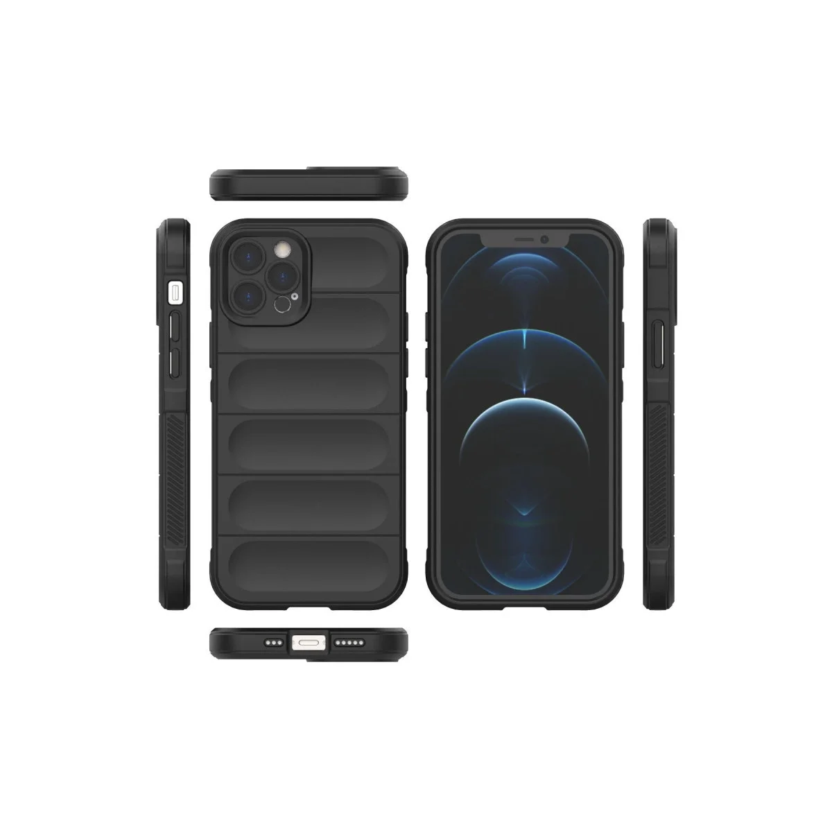 Apple İphone 12 Pro Kılıf Optimum Silikon - Siyah görsel 3