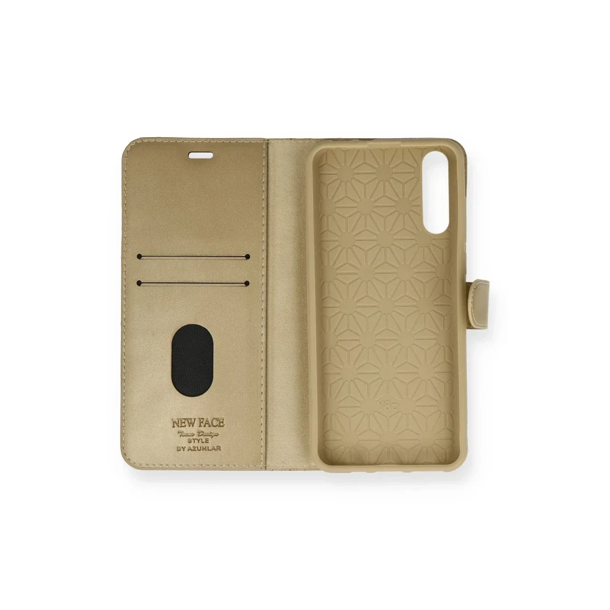 Huawei P Smart S Kılıf Trend S Plus Kapaklı Kılıf - Gold görsel 2