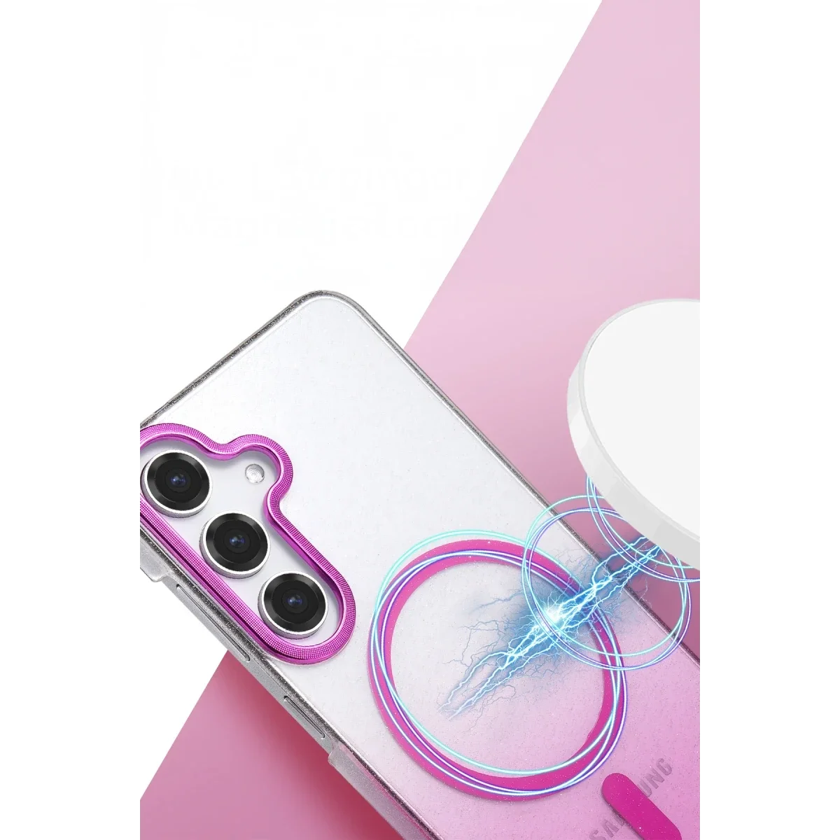 Samsung Galaxy S25 Glossy Magsafe Kapak - Siyah görsel 2