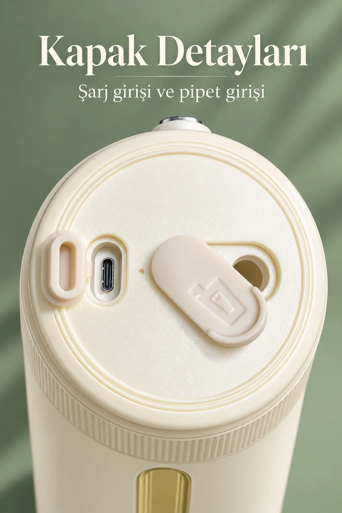 Şeffaf Pencereli Meyve Blenderı Şarjlı ve Taşıma Askılı görsel 5