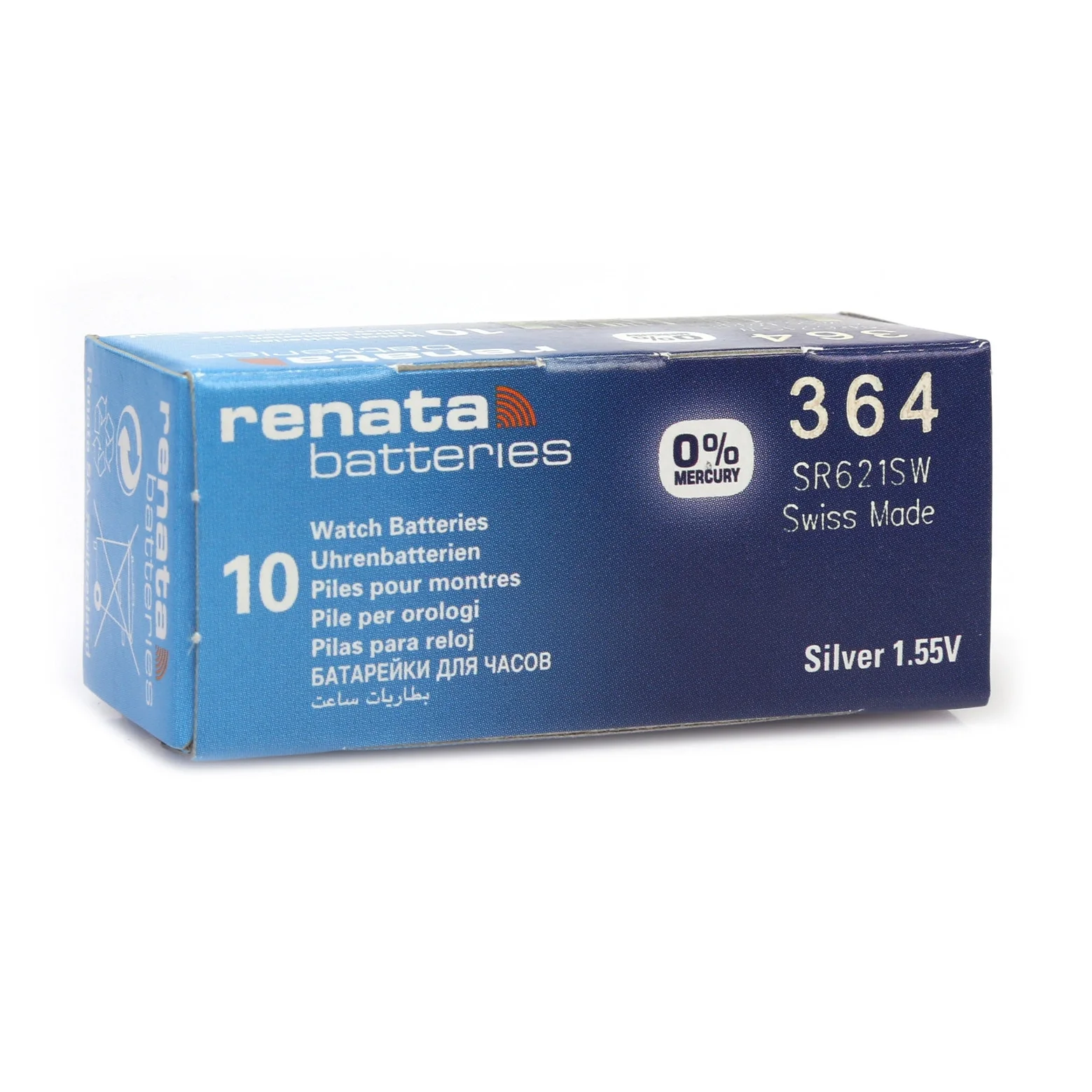 364 SR621SW 1.55V Alkalin Saat Pili 10 Adet