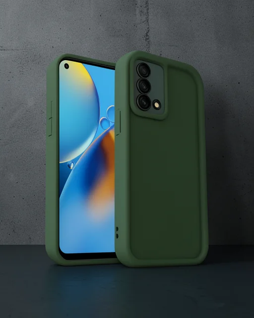 Oppo A74 4g Kılıf Viera Silikon - Koyu Yeşil