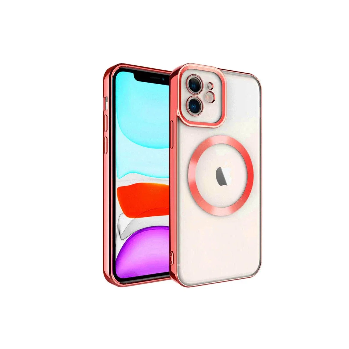 Apple iPhone 11 Kılıf Kross Magneticsafe Kapak - Kırmızı görsel 3