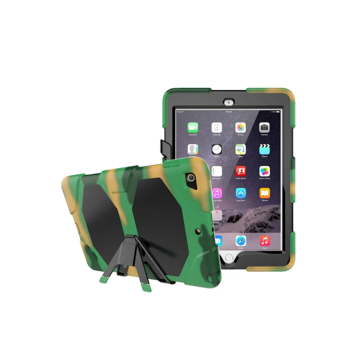 Apple iPad 5 Air 9.7 Kılıf Griffin Tablet Kapak - Kamuflaj görsel 3
