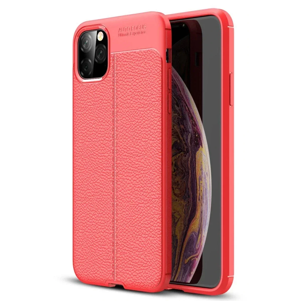 Apple iPhone 11 Pro Max Kılıf Auto Focus Kapak - Kırmızı görsel 3