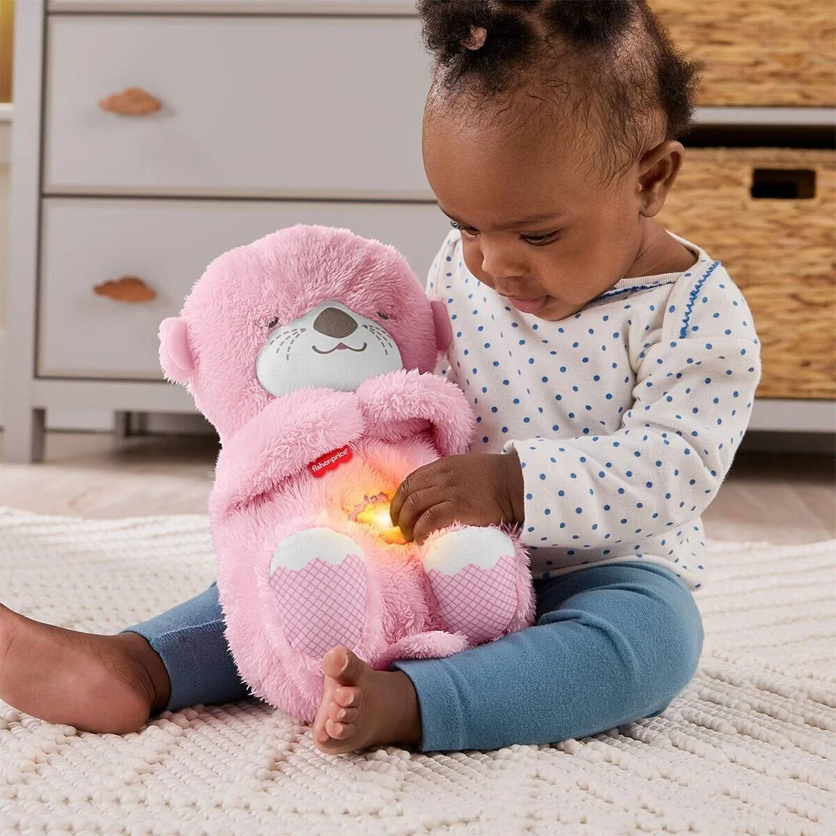 JLJ33 Fisher-Price Uyku Arkadaşı Pembe Su Samuru görsel 5