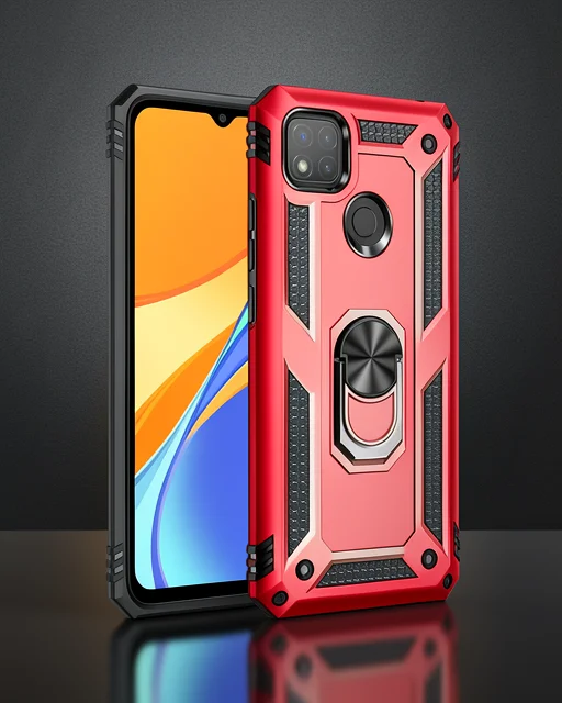Xiaomi Redmi 9c Kılıf Sofya Yüzüklü Silikon Kapak - Gold