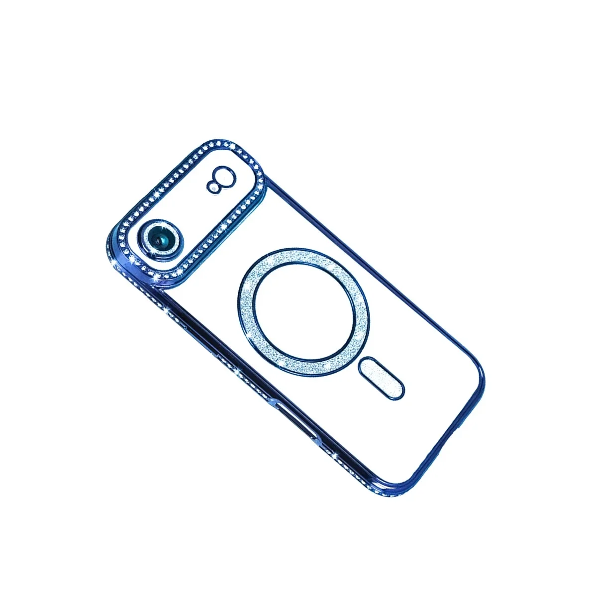 Apple iPhone 17 Air Joke Simli Magneticsafe Kılıf - Mavi görsel 3