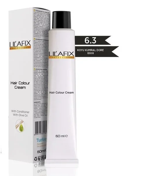 Lilafix Krem Profesyonel Tüp Saç Boyası 60ml - 6.3 Koyu Kumral Dore