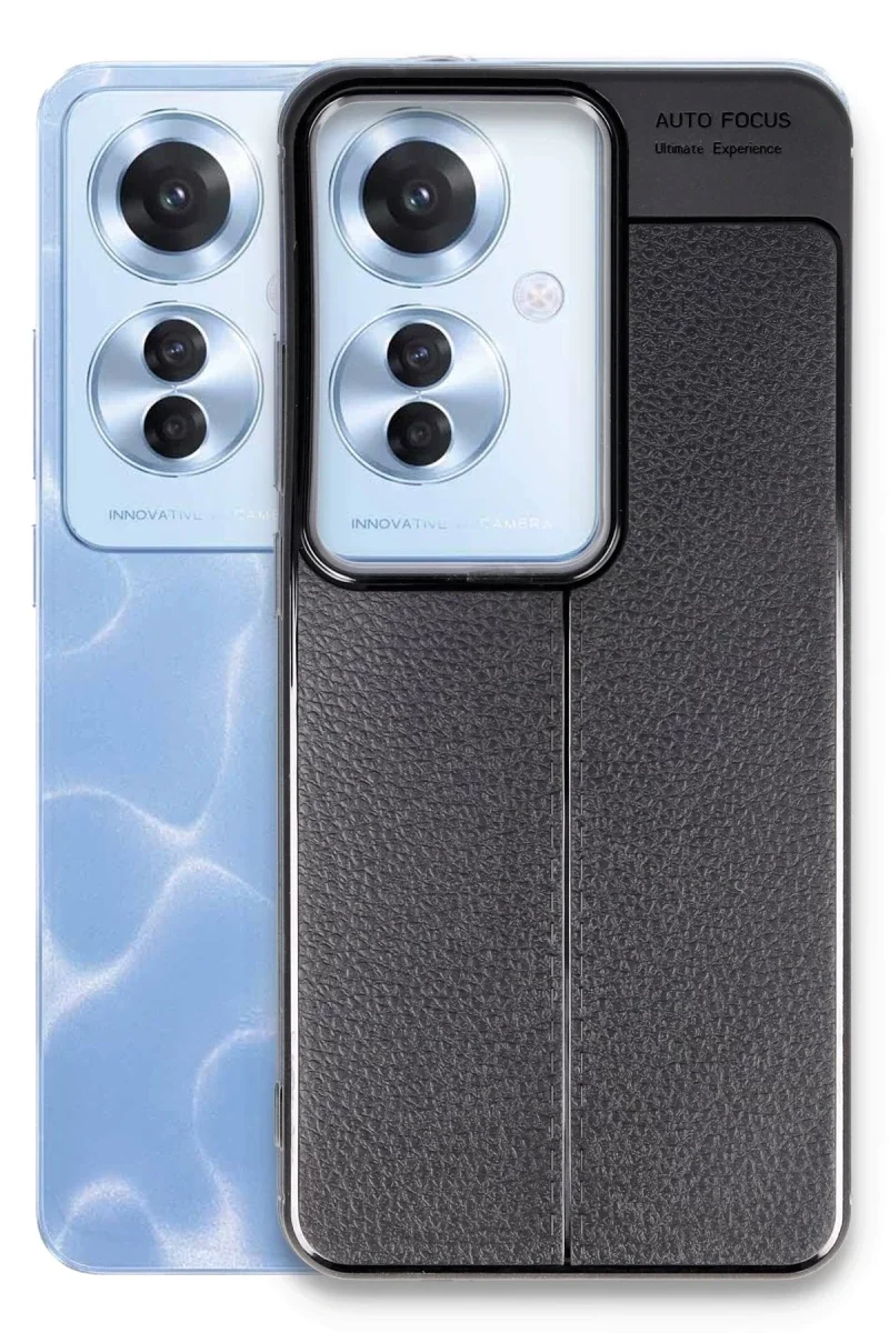 Oppo Reno 11F Kılıf Auto Focus Kapak - Siyah görsel 2