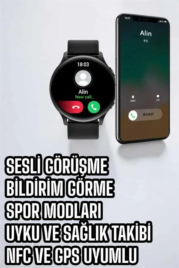 Akıllı Saat Çok Fonksiyonlu Sesli Görüşme NFC Uyumlu Amoled Ekran Yeni Nesil görsel 4