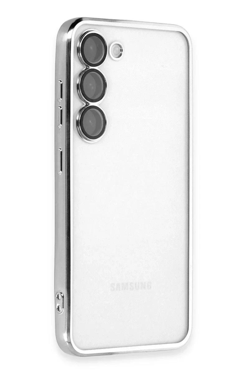 Samsung Galaxy S24 Kılıf Razer Lensli Silikon - Gümüş