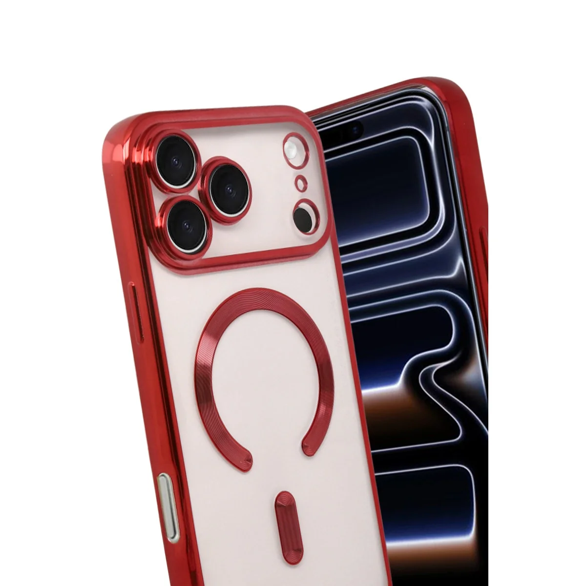 Apple İphone 17 Pro Kross Magneticsafe Kapak - Kırmızı görsel 3