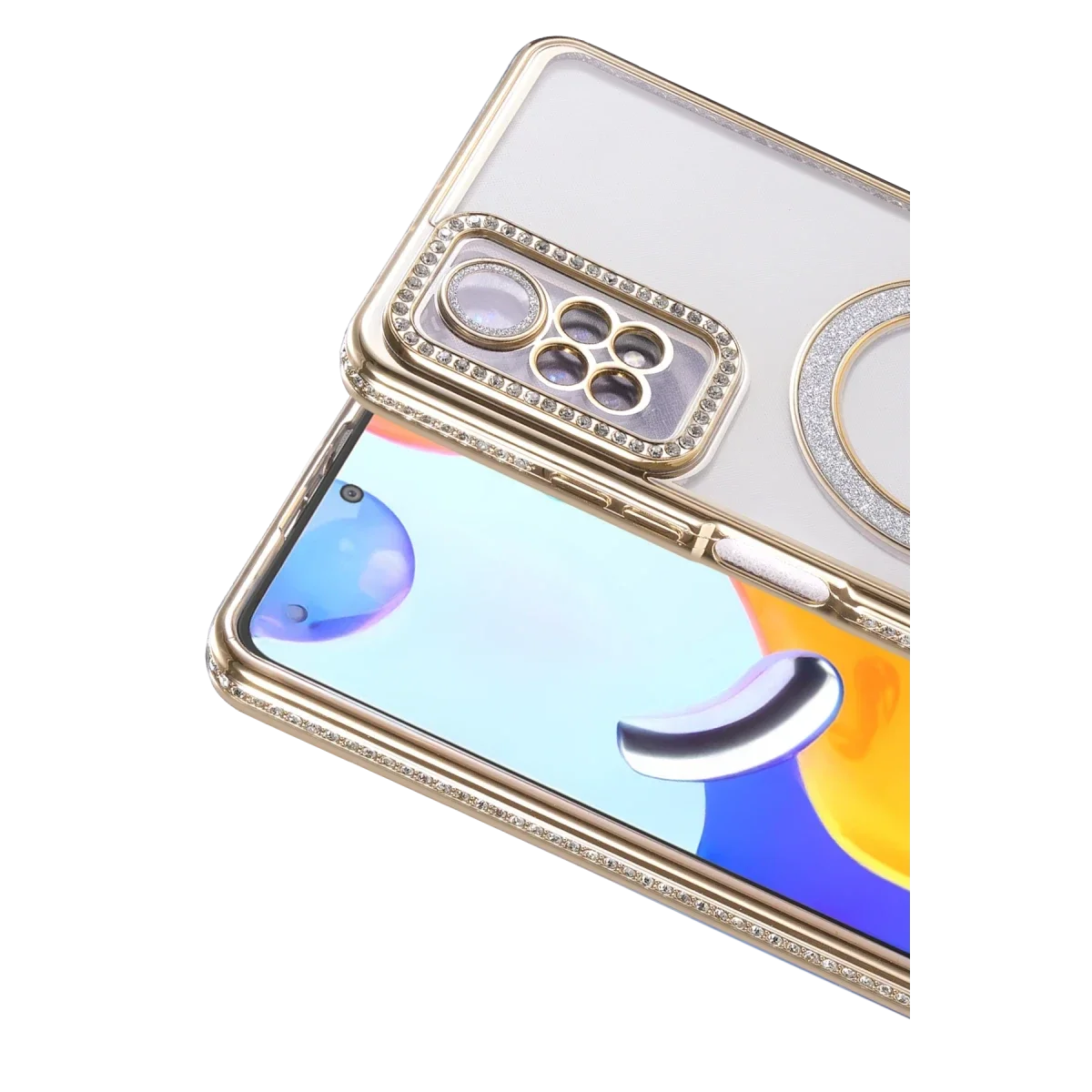 Xiaomi Redmi Note 12 Pro 4G Joke Simli Magneticsafe Kılıf - Gold görsel 2