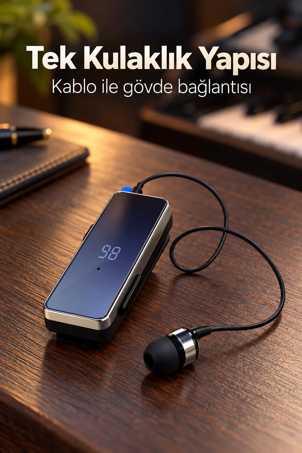 Müzik ve Görüşme İçin Dijital Ekranlı Bluetooth Kulaklık