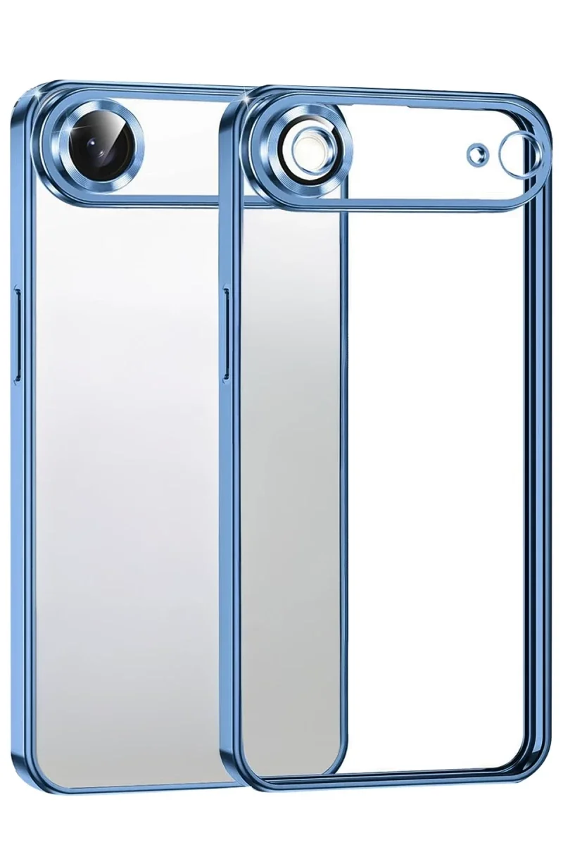 Apple iPhone 17 Air Razer Lensli Silikon - Açık Mavi