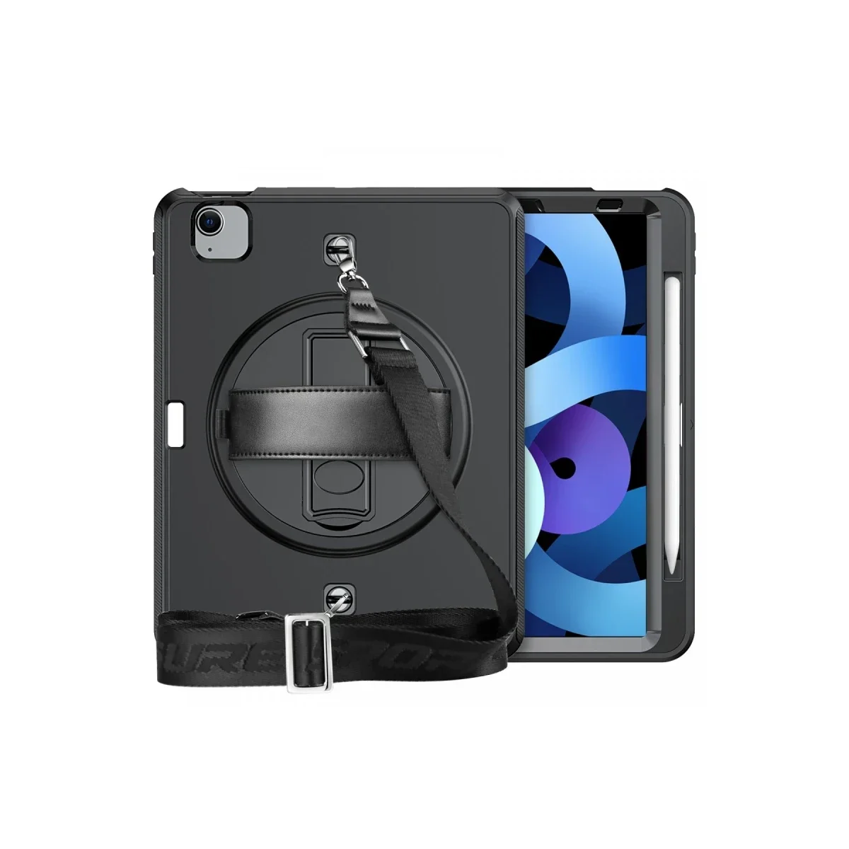 Apple iPad Pro 11 (2020) Kılıf Strap-C Otterbox Tablet Kapak - Siyah görsel 2