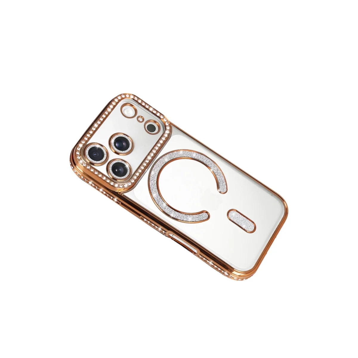 Apple İphone 17 Pro Joke Simli Magneticsafe Kılıf - Turuncu görsel 4