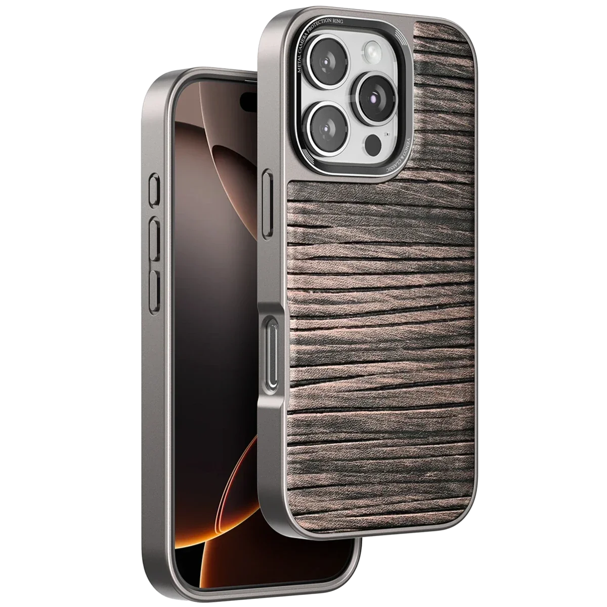 Venco Apple iPhone 16 Pro Wave Kapak - Kahverengi