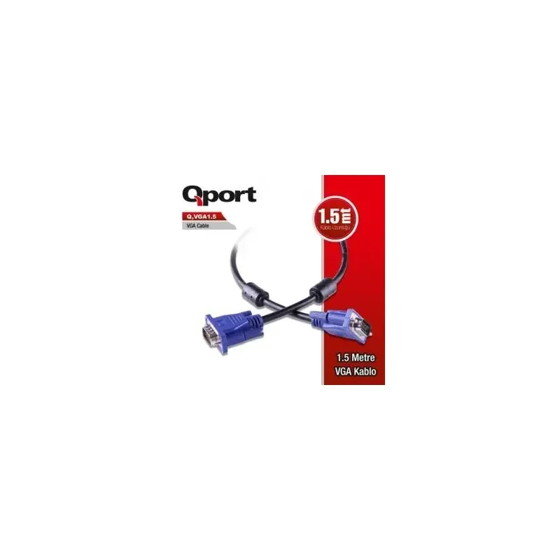 Q-VGA1.5 15 Pın Fıltrelı Vga Kablo 1.5MT