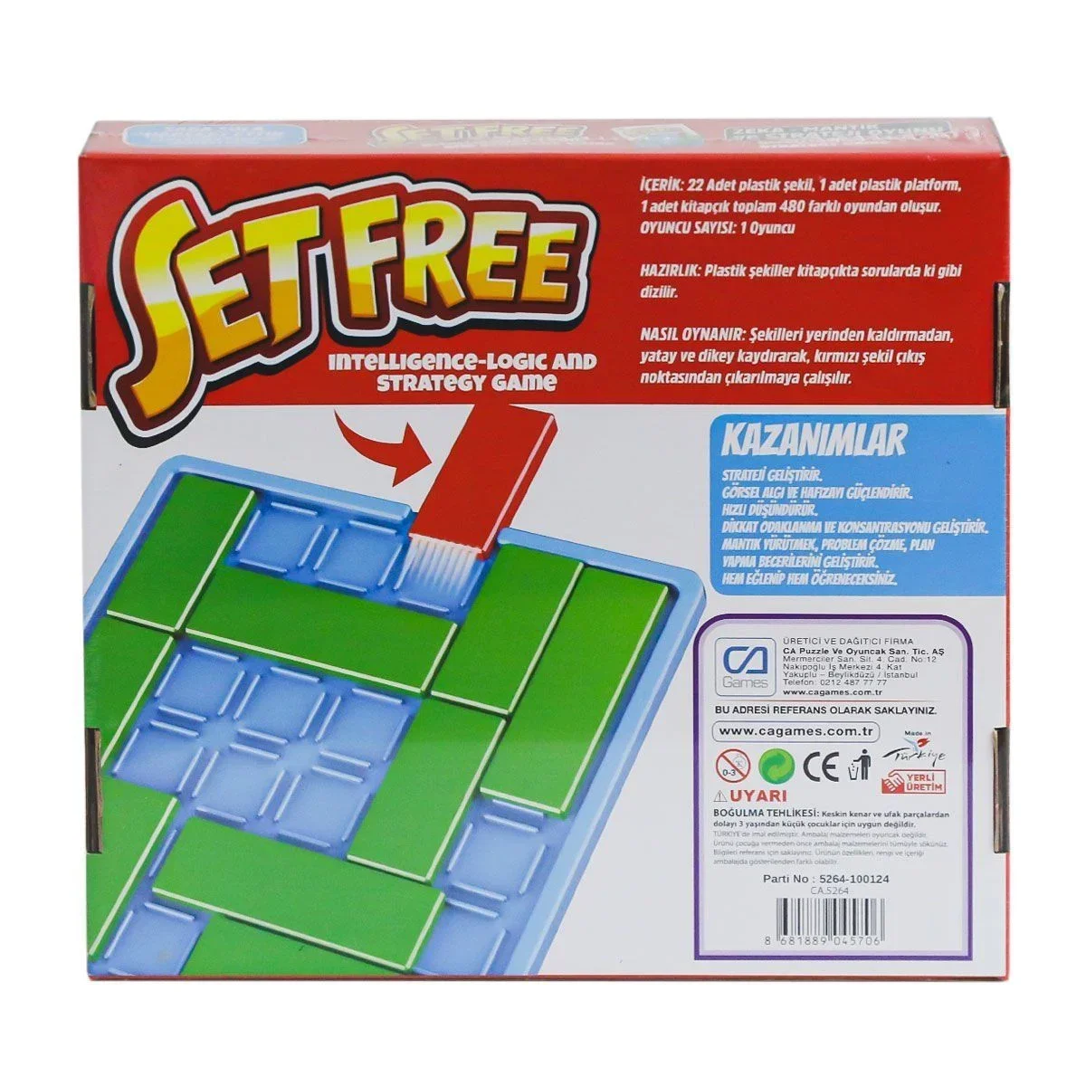 620 CAPLS-5264 Setfree Zeka, Mantık ve Strateji Oyunu -CaGames görsel 2