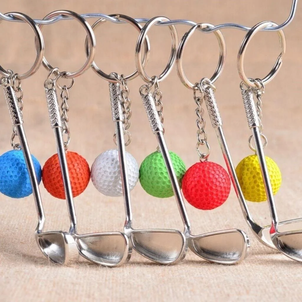 Gerçekçi Golf Tasarımlı Şık Anahtarlık Kolye Çanta Süsü Golf Keychain (adet fiyatıdır) görsel 5
