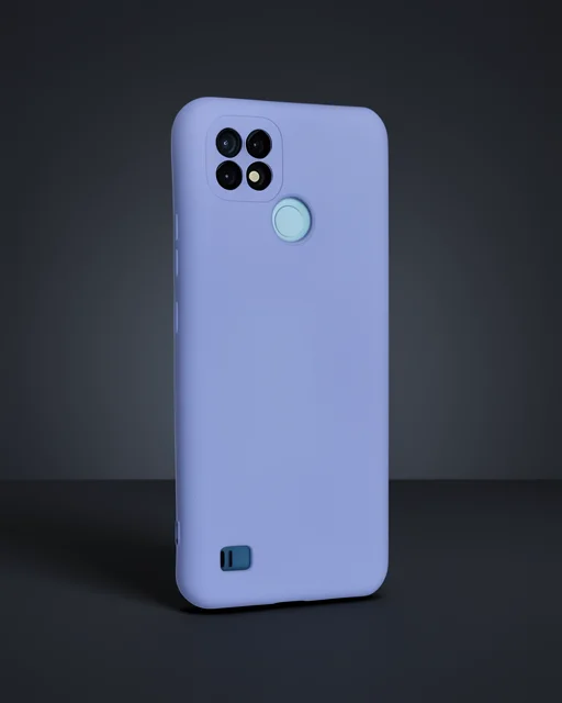 Realme C21 Kılıf Nano İçi Kadife Silikon - Lila