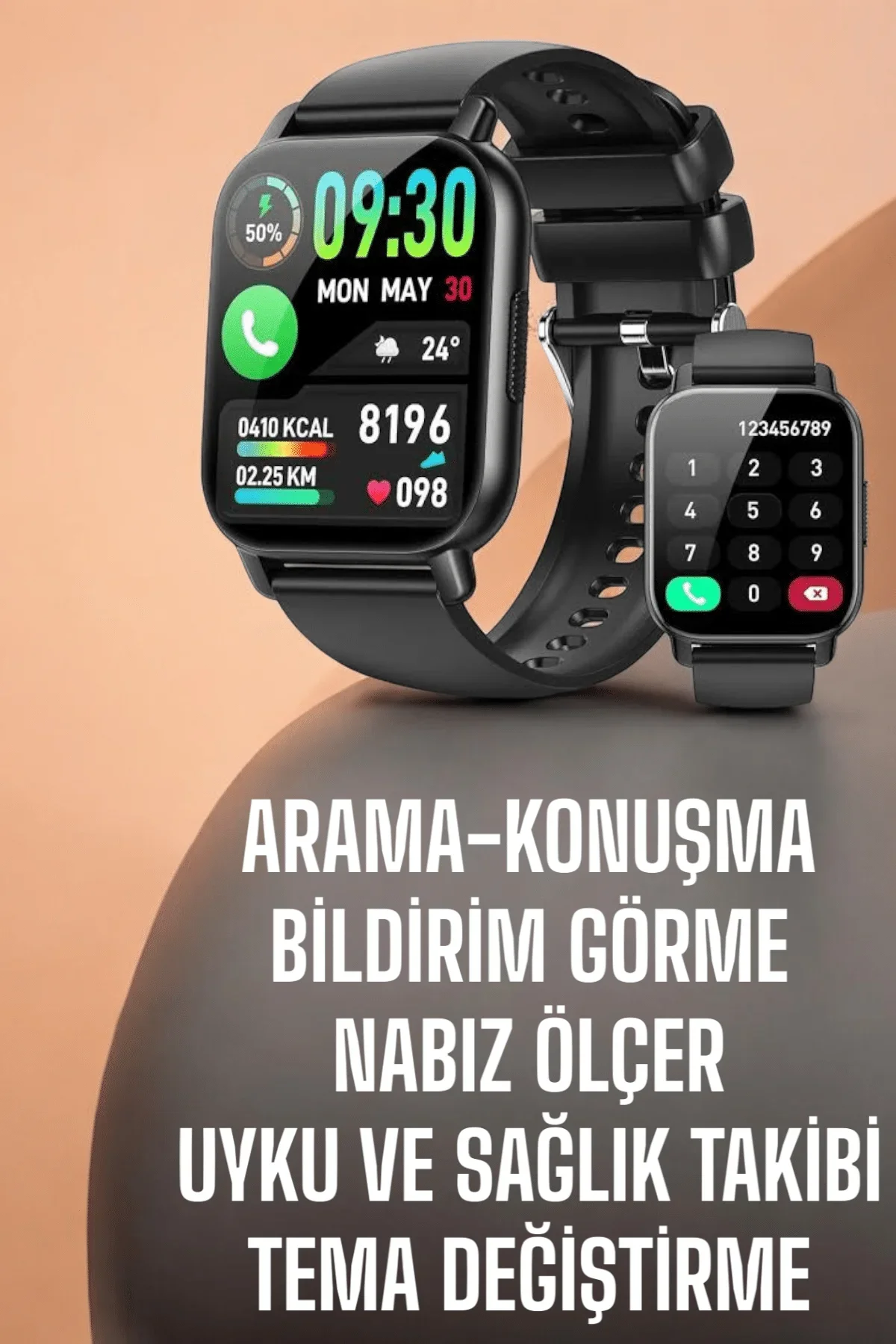 Yeni Nesil Akıllı Saat Arama Bildirimleri, Uyku & Kalp Atış Takibi görsel 4