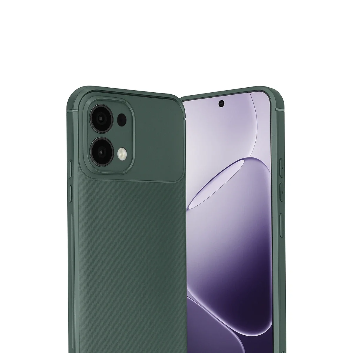 Oppo A6 Pro 4G Auto Focus Karbon Kapak - Koyu Yeşil görsel 3