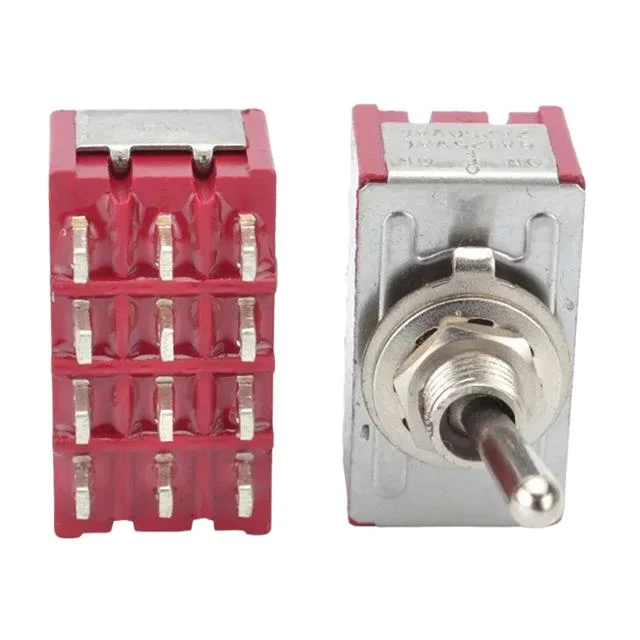 IC-148D On-Off-On Ø6mm MTS-403 12P Toggle Switch görsel 2
