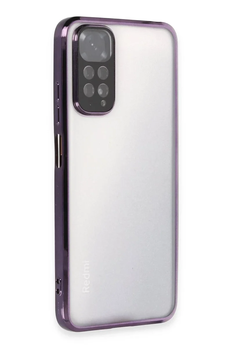 Xiao Red Note 11 Kılıf Razer Lensli Silikon - Mor