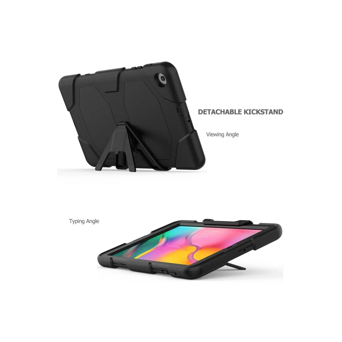 Samsung Galaxy T510 Tab A 10.1 Kılıf Griffin Tablet Kapak - Siyah görsel 6