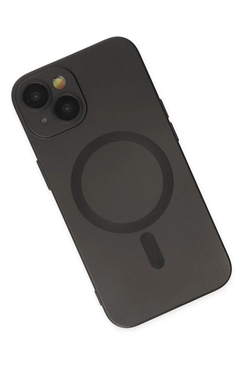 Apple iPhone 14 Plus Kılıf Moshi Lens Magneticsafe Silikon - Siyah görsel 3