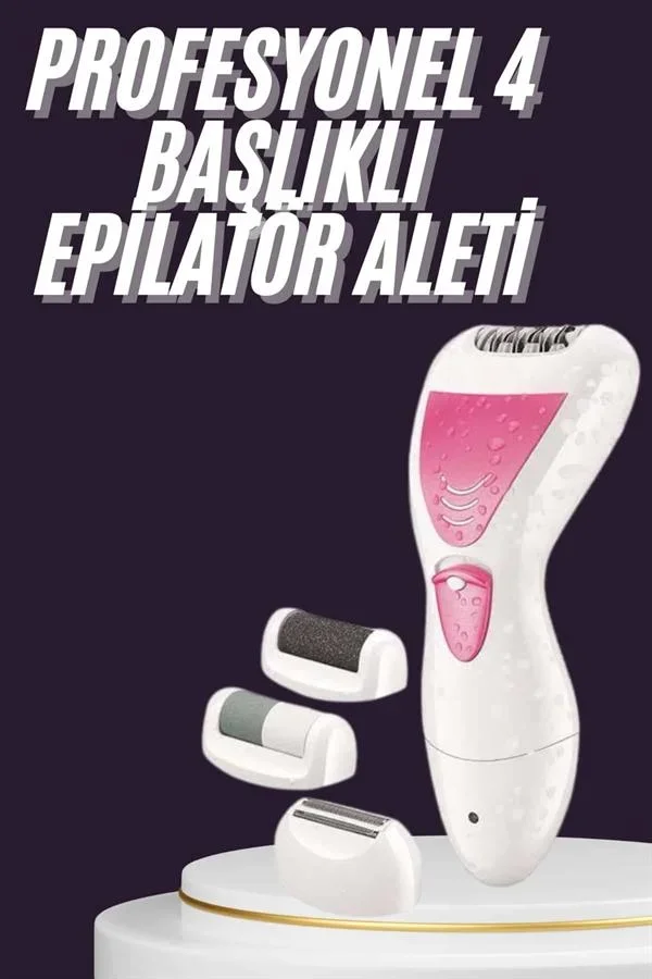 4 Başlıklı Lazer Öncesi Kısaltma Epilasyon Aleti Epilatör Çok Amaçlı görsel 2