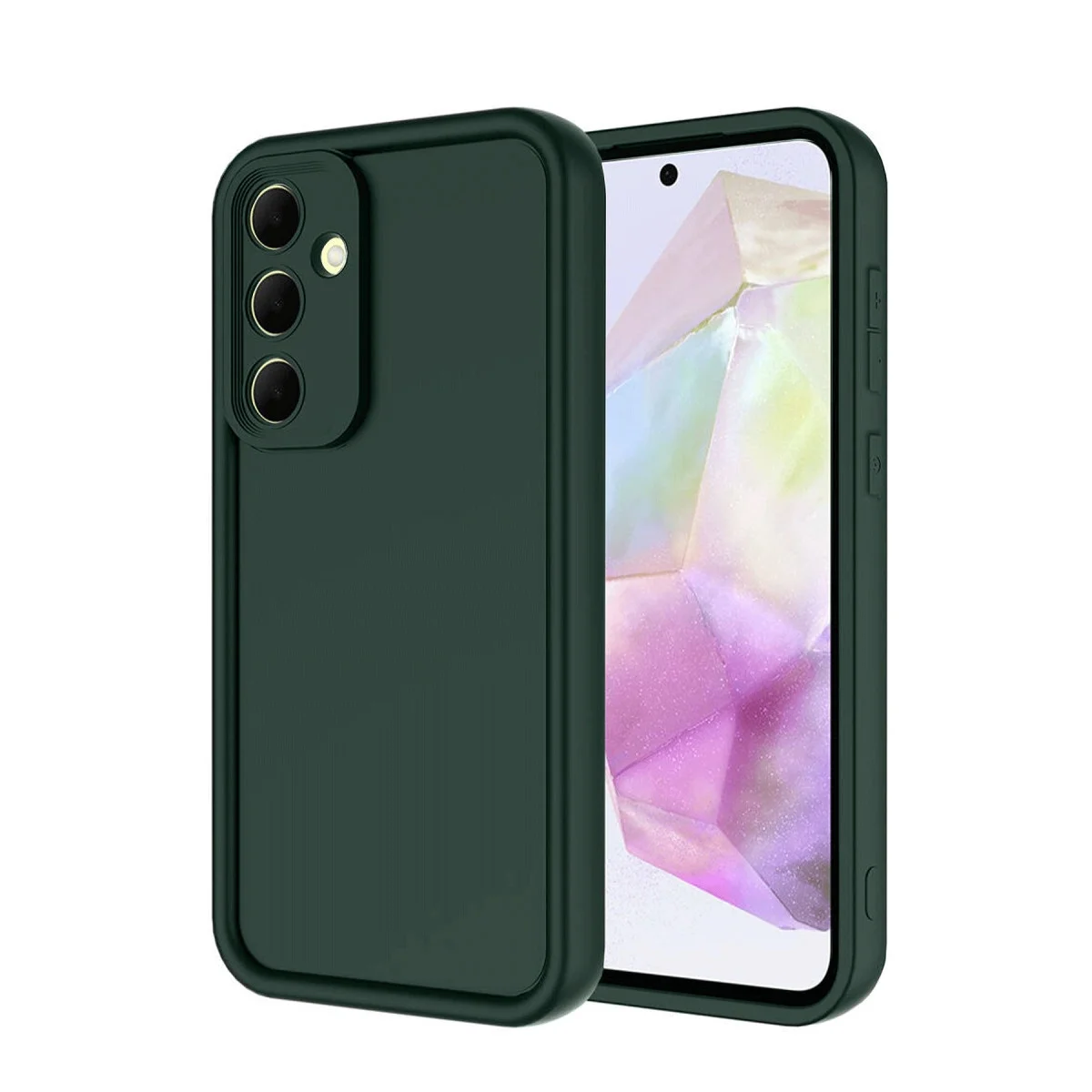 Samsung Galaxy A56 Kılıf Viera Silikon - Koyu Yeşil