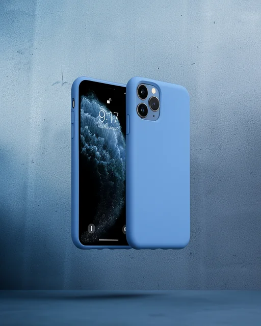 Apple İphone 11 Pro Max Kılıf Nano İçi Kadife Silikon - Mavi